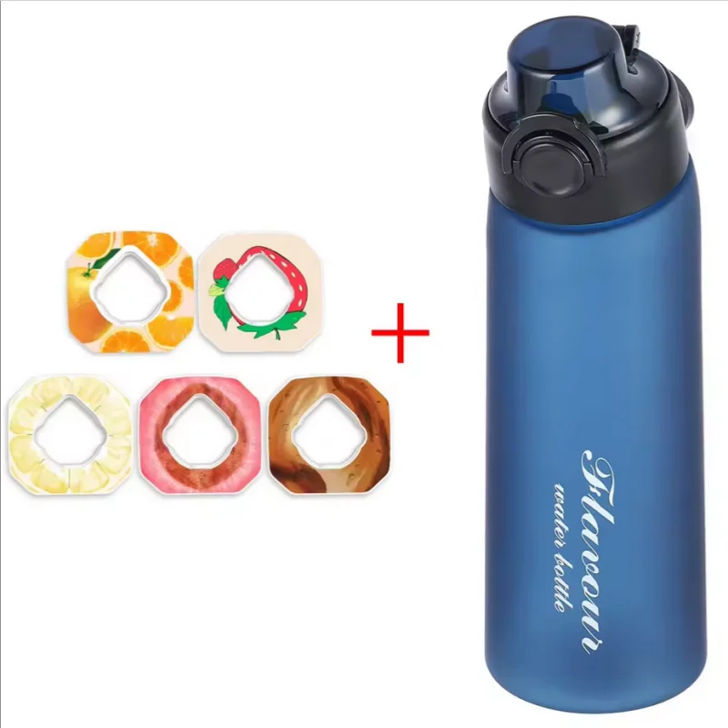 900ML Fragrant Water Bottle Air Flavored Drinking Bottle with Flavor Pods Outdoor Sports Scent Up Water Cup Straw Mug for Travel