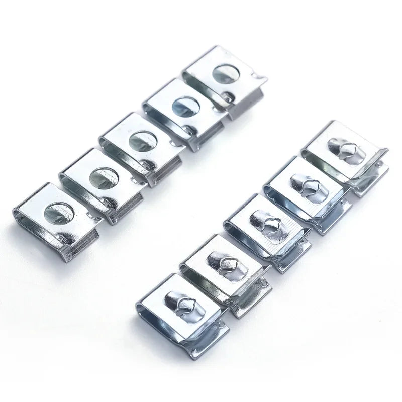Auto Self-tapping Screw Clips U-clamp with Threaded Nut Clips Auto Fender Fastener Clips for Auto Motorcycle Scooter Parts