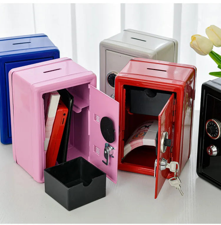 Kids Money Bank with Lock, Mini Metal Safe Box for Cash & Savings, Educational Gift Idea, Wholesale PriceMetal Cash Keeper