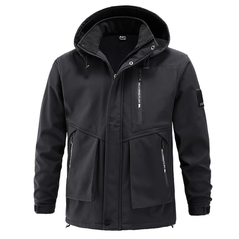 Winter Men Mountain Ski Warm Sets Waterproof Sports Suit Sweatshirt +Sweatpants Mens 2 Pieces Padded Sets Tracksuit Rain Clothes