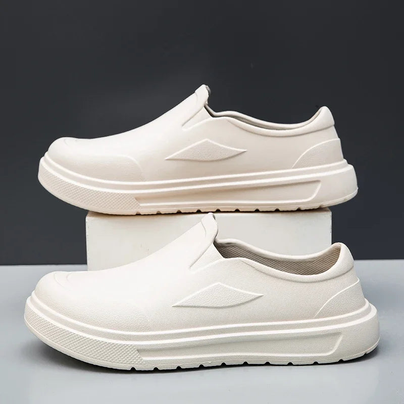 Men's Chef Shoes Anti Slip Oil Resistant Dirt Resistant Kitchen Shoes Work Shoes Quick Drying Rain Shoes Large Size Breath Clogs