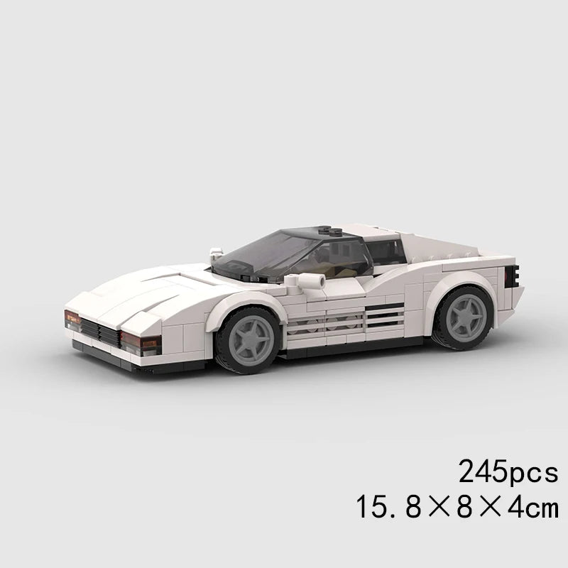 MOC Car Speed RX7 AE86 Chiron R8 Creative Racing Vehicle Model Building Block Super Race brick City Rally Sport Toy Technical