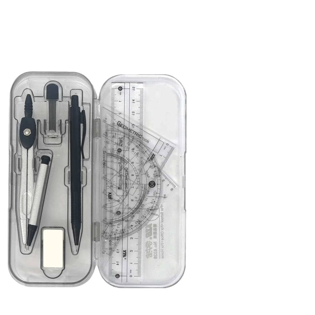 Drafting Tool Set Including Compass, Protractor, Ruler, Triangles And Writing Tools - Durable Math Tools for Students, Teachers