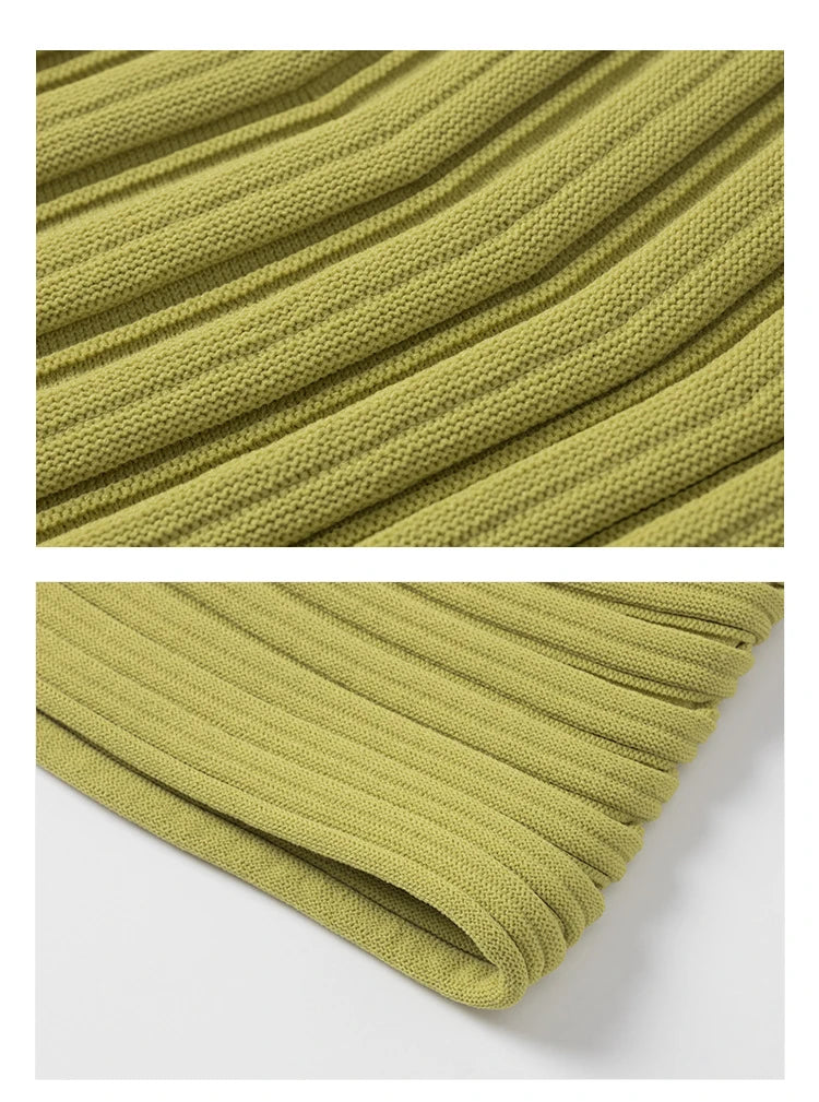 LANMREM Casual Pleated Texture Round Neck Half Sleeve Thick Wome's T-shirt Chic New Knitwear Fashion Pullover Top Chic 2DB5036