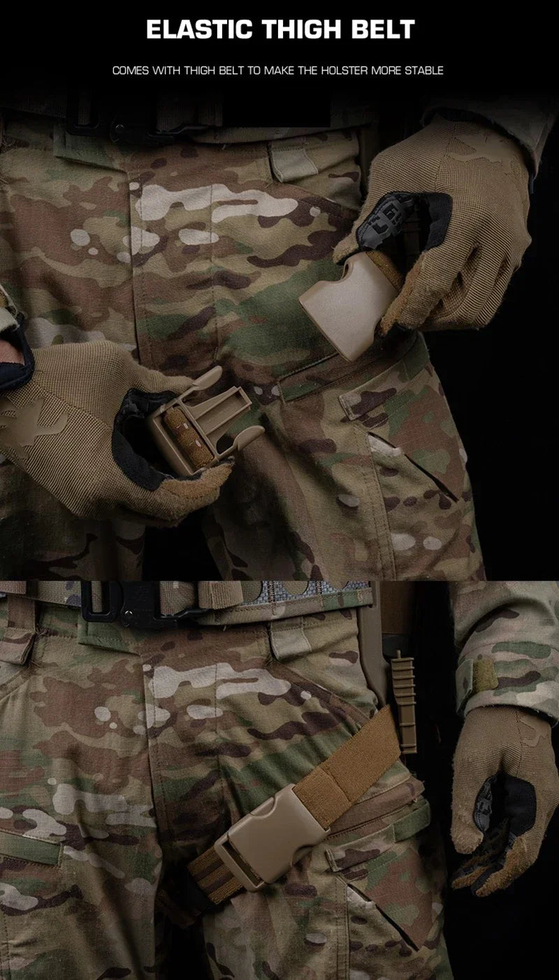 Tactical Gun Holster Glock17 Gen4 with X300 X300U Flashlight Quick Release Drop Leg Holsters Right Left Hand Pistol Gun Carry