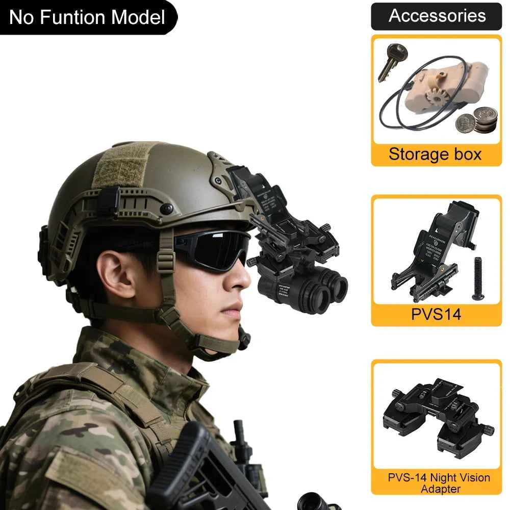 BOOIU Helmet Night Vision Two-Tube Night Vision Device PVS15 Model With Battery Case Sports Helmet Accessory No Function Model