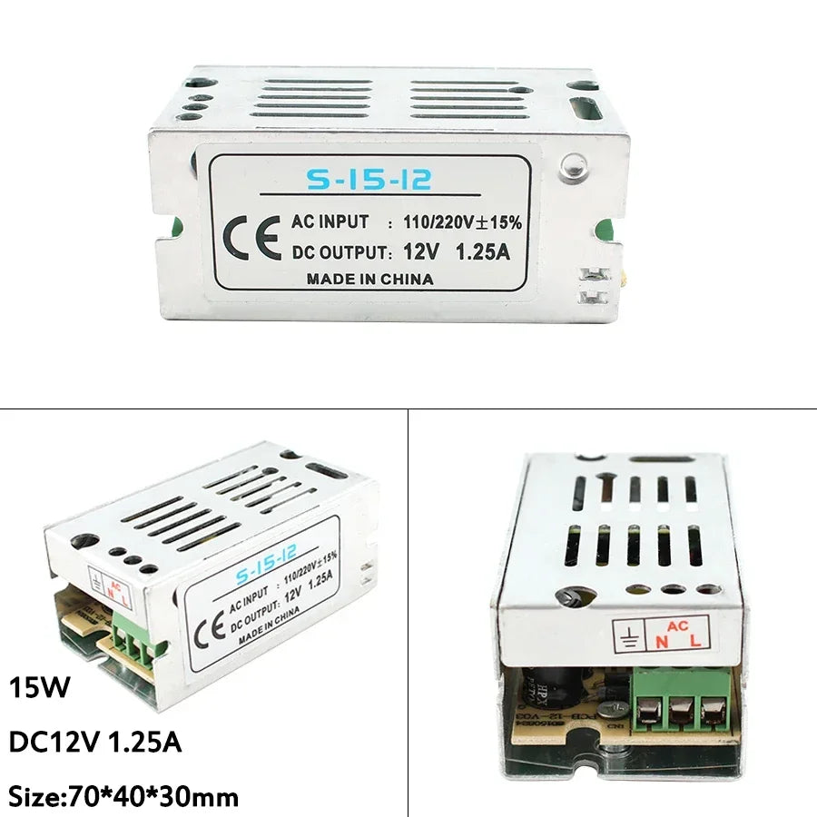 AC DC 110V 220V TO 5V 12V 24V 48V Switching Power Supply Source SMPS Fonte Power Supply 5 12 24 48V Transformer