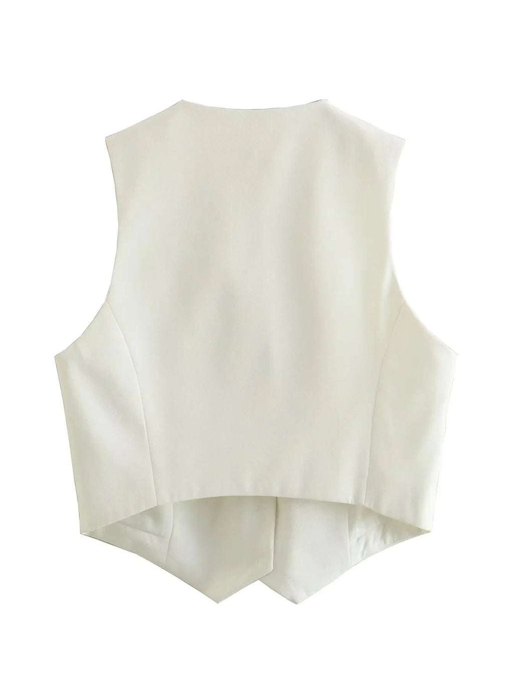 HXAO Fashion Sleeveless Vests For Women Button Up White Crop Top Office Casual Waistcoat Jacket Woman Summer Suit Black Vest Top