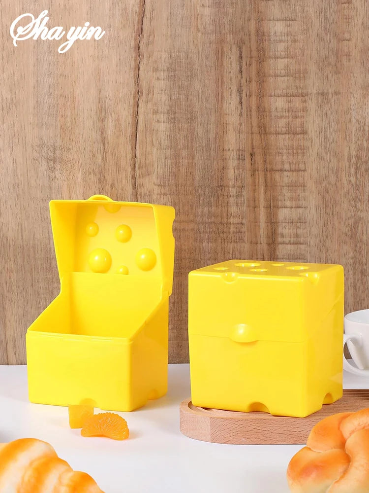 Clamshell Cheese Box, Household Kitchen Crisper, Butter, Cheese, Cheese Packaging Storage Box, Refrigerator Food Crisper Box