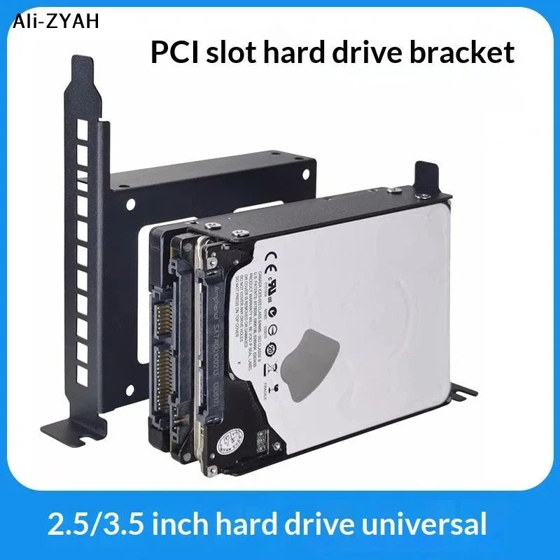 Desktop Computer Case SSD HDD Universal Hard Drive Bay PCI Card Slot Expansion Rack Suitable For 2.5-inch/3.5-inch Hard Drives