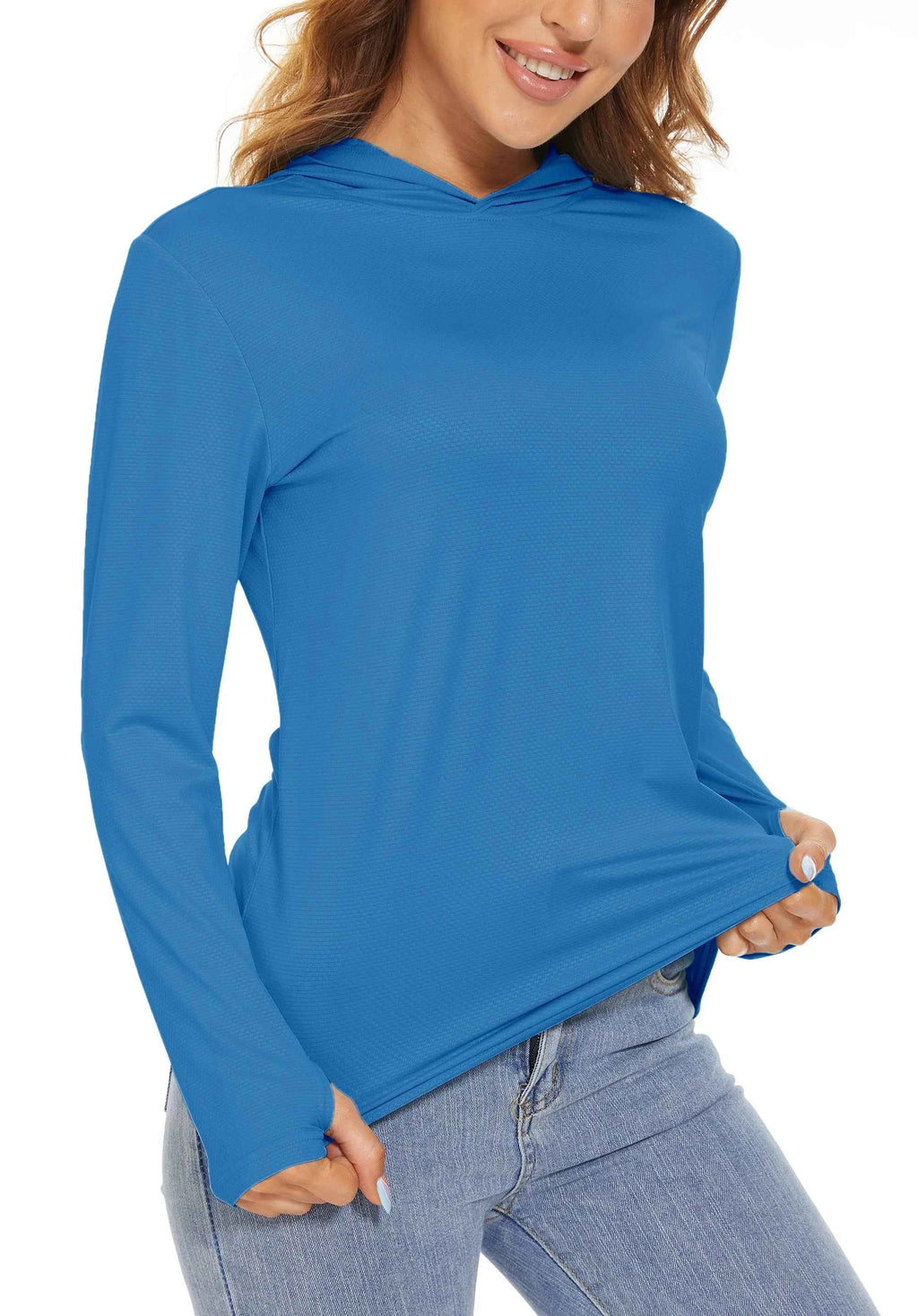 TACVASEN Summer UV/Sun Protection Outdoor Hooded T-shirt Women's Hoodie Shirt UPF 50+ Long Sleeve Fishing Hiking Athletic Shirts