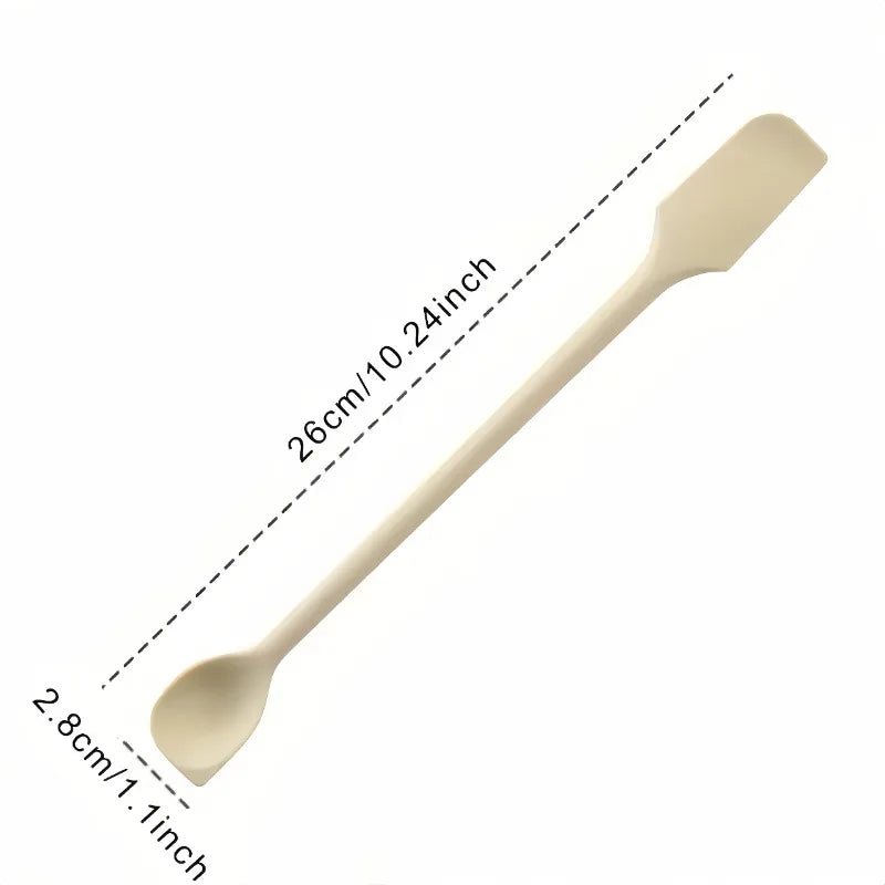 Multifunctional Silicone Scraper, Mini Double Headed 2-in-1 Fruit Jam Cosmetic Bottle Spatula Spoon Kitchen Cooking Baking Tools