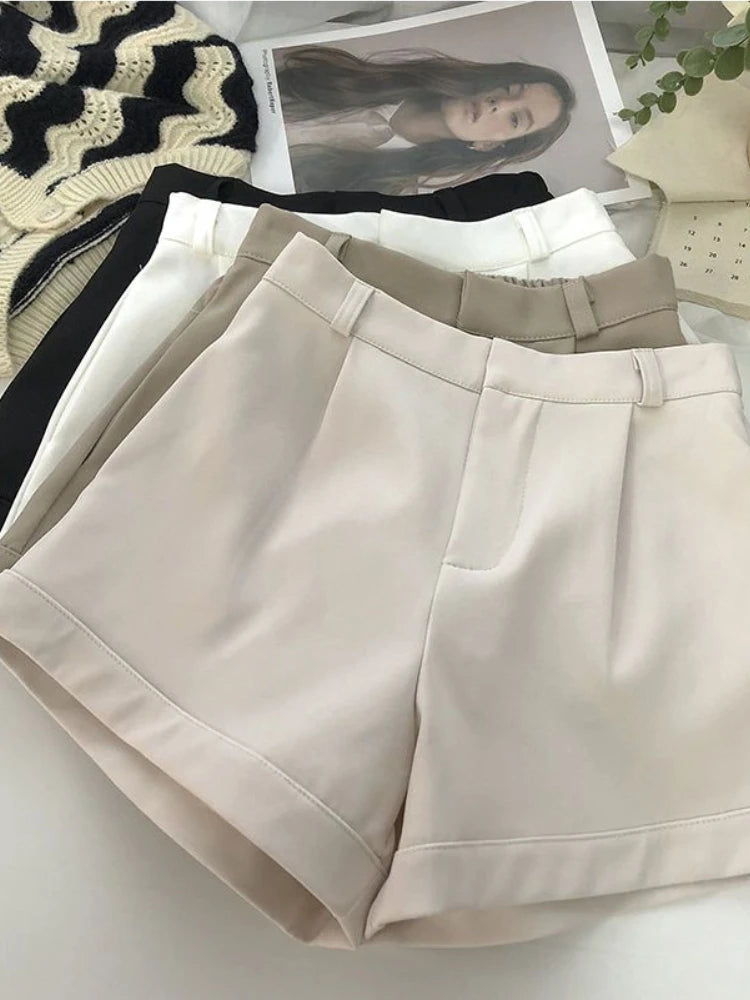 Women Shorts All-match Fashion New Arrival Solid Summer Casual Slim High Waist Korean Style Young Comfortable Daily Shopper Fit