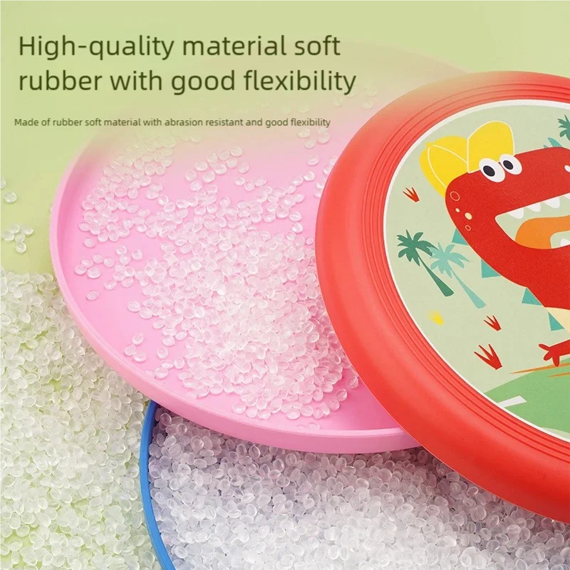 Kids Soft Rubber Frisbee Cartoon Flying Disc Safe Outdoor Sport Toy Parent-Child Game for Boys Girls Beach Backyard Family Play