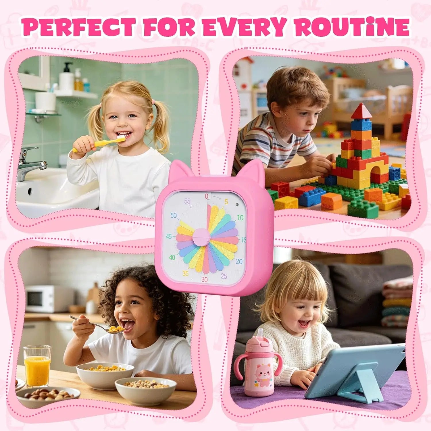 Kids Timer Self Discipline Device Visual Time Management Tool 60 Minutes Countdown Students Study Homework Focus Learning Clock