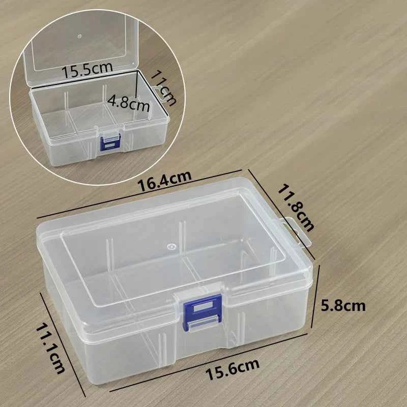 PP Six-section Empty Box with No Insert Plastic Box for Toy Parts Accessories Packaging Desktop Data Cable Storage Box