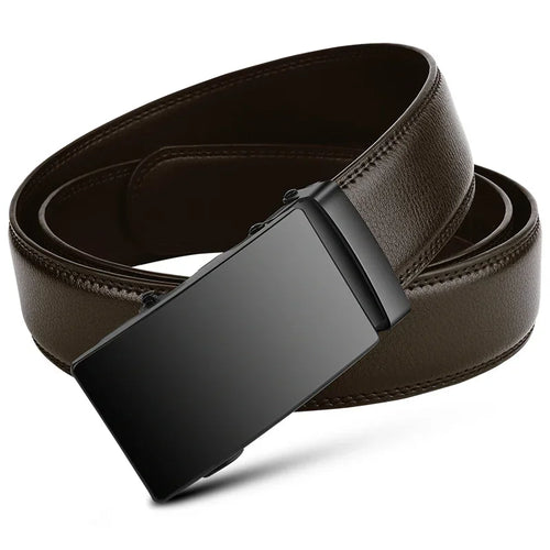 Ceinture à Boucle Automatique pour Hommes Marque Célèbre Ceinture d'Affaires pour Hommes Ceintures en Cuir PU Sangles Noires pour Hommes Ceintures en Jean pour Hommes