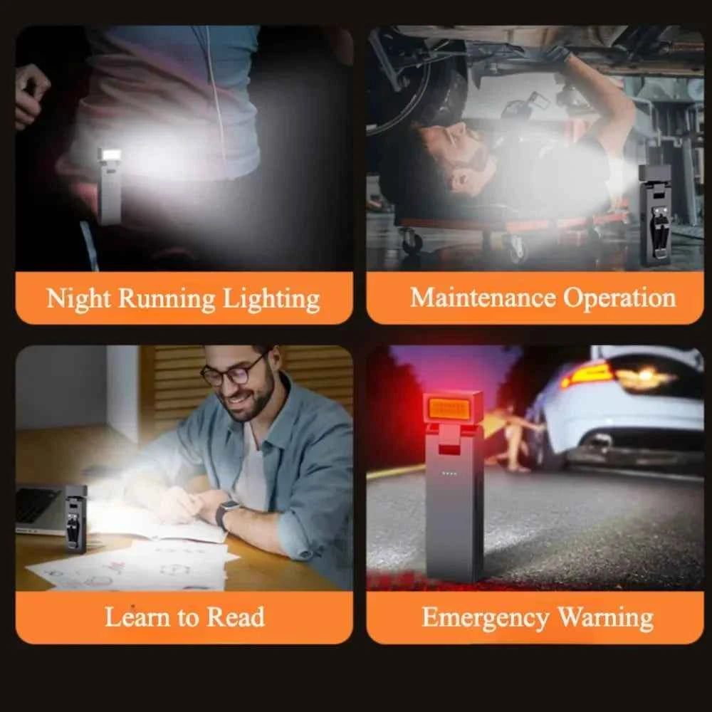 Magnetic Torch Light Work Light Rechargeable MINI COB Flashlight High Power Night Work Emergency Lamp Night Light Small Car Lamp
