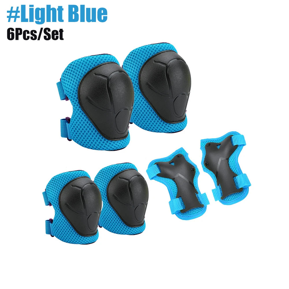 Kids Knee Pads Elbow Pads Age 3-7 Toddler Boys Girls, 6 In 1 Protective Gear Safety Set with Wrist Guard for Skating Cycling New