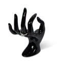 Artistic Hand-Shaped Ring Display Stand - Multi-Functional Plastic Jewelry Organizer for Rings, Bracelets & Necklaces