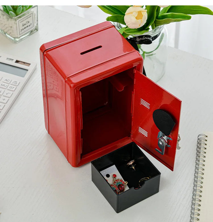 Kids Money Bank with Lock, Mini Metal Safe Box for Cash & Savings, Educational Gift Idea, Wholesale PriceMetal Cash Keeper