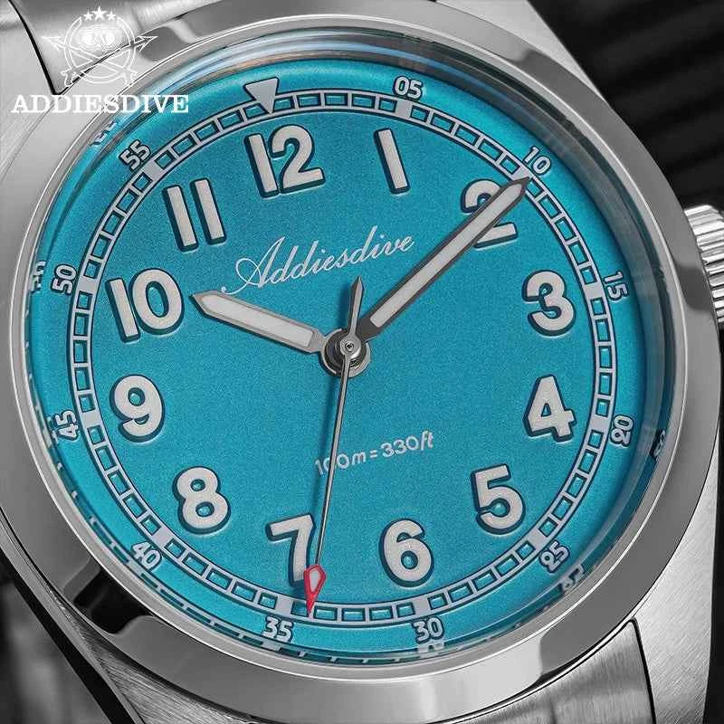 ADDIESDIVE Top Brand Mens Quartz Watch Sapphire Crystal  BGW9 Luminous Waterproof 100m Waterproof Vintage Watches NEW Ultra-thin