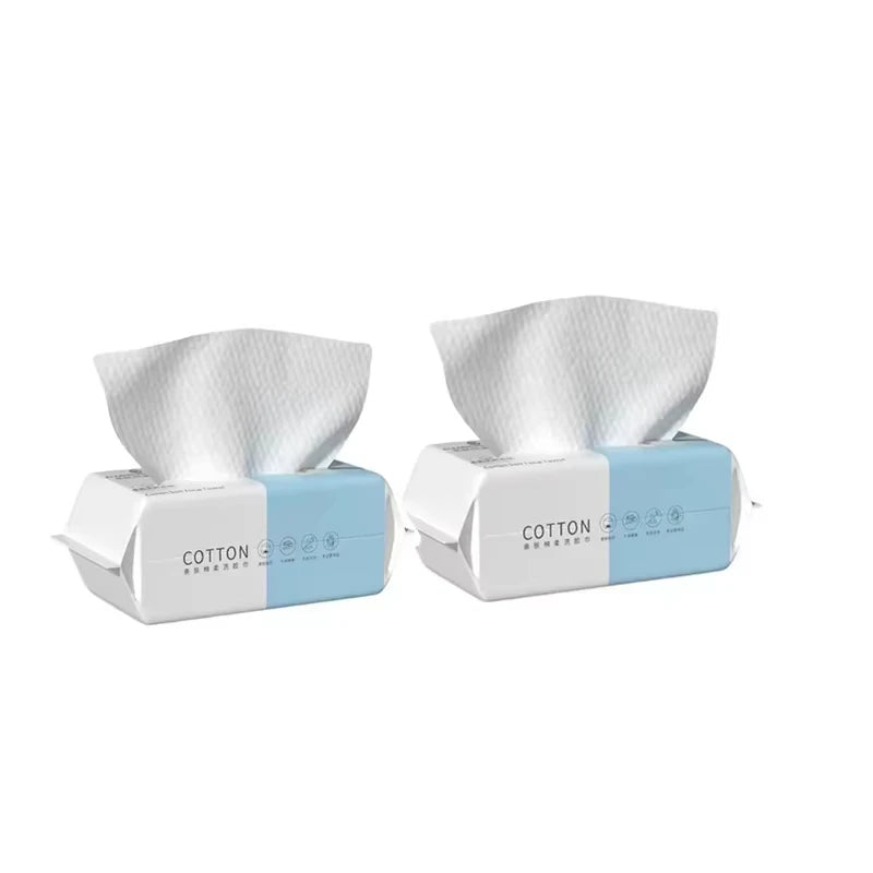 2pack Color Disposable Cotton Facial Towels For Sensitive Skin