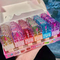 24pcs Cute Ice Cream Sequin Lip Gloss Colorchanged Lip Gloss Girls Kawaii Natural Moisturizing Lips Makeup Party Gifts