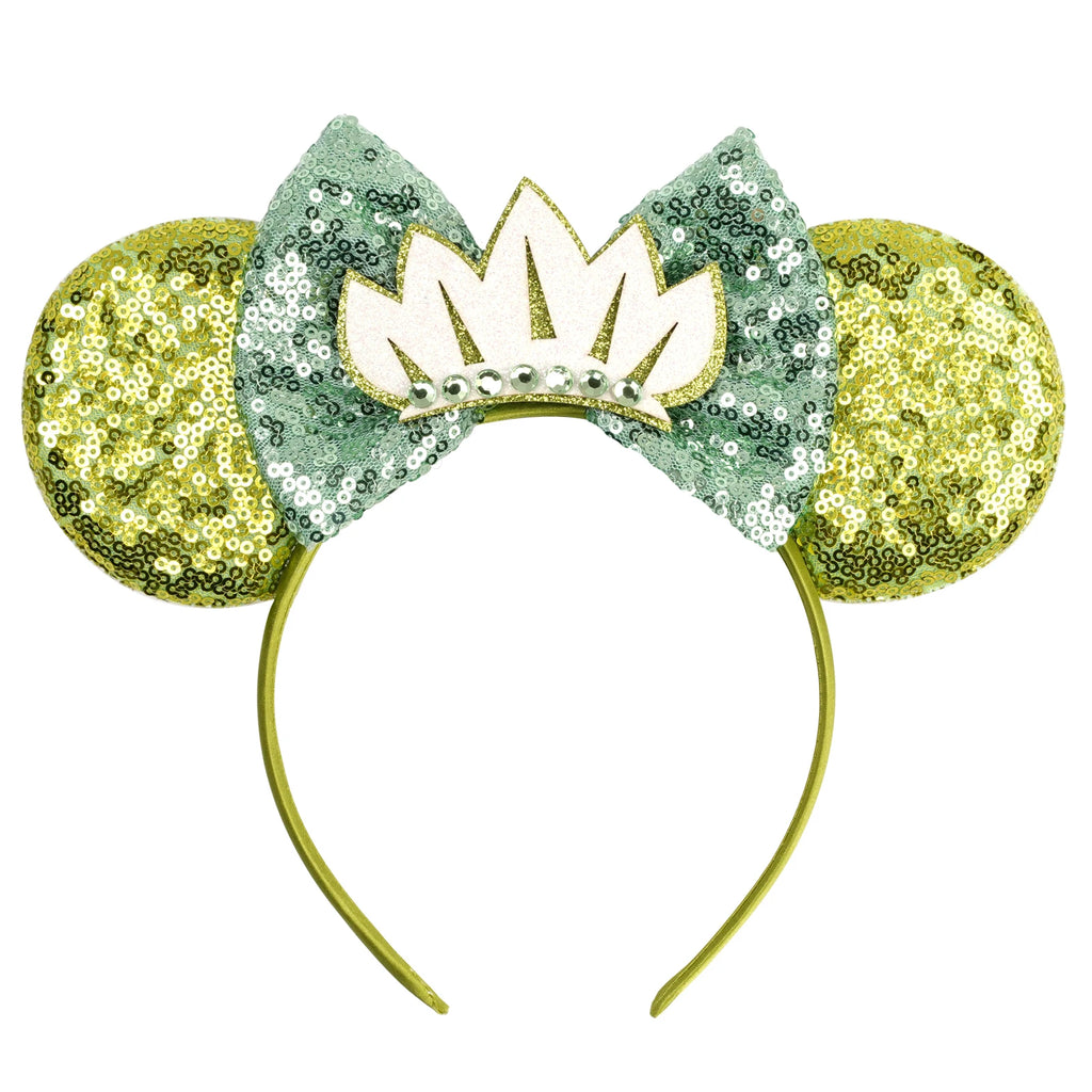 2025 New Style Mickey Minnie Ear Headband Sequin Bows Girl Adult Kids Halloween Party Cosplay Hair Accessories Princess Hairband