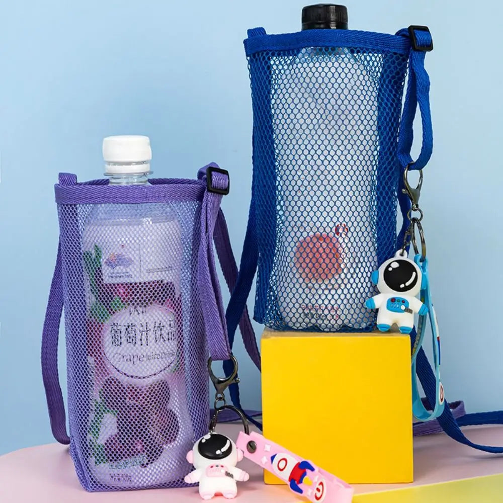 Outdoor Sport Water Bottle Cover Sport Camping Accessories Cup Sleeve Mesh Cup Sleeve Pouch With Strap Cup Accessories