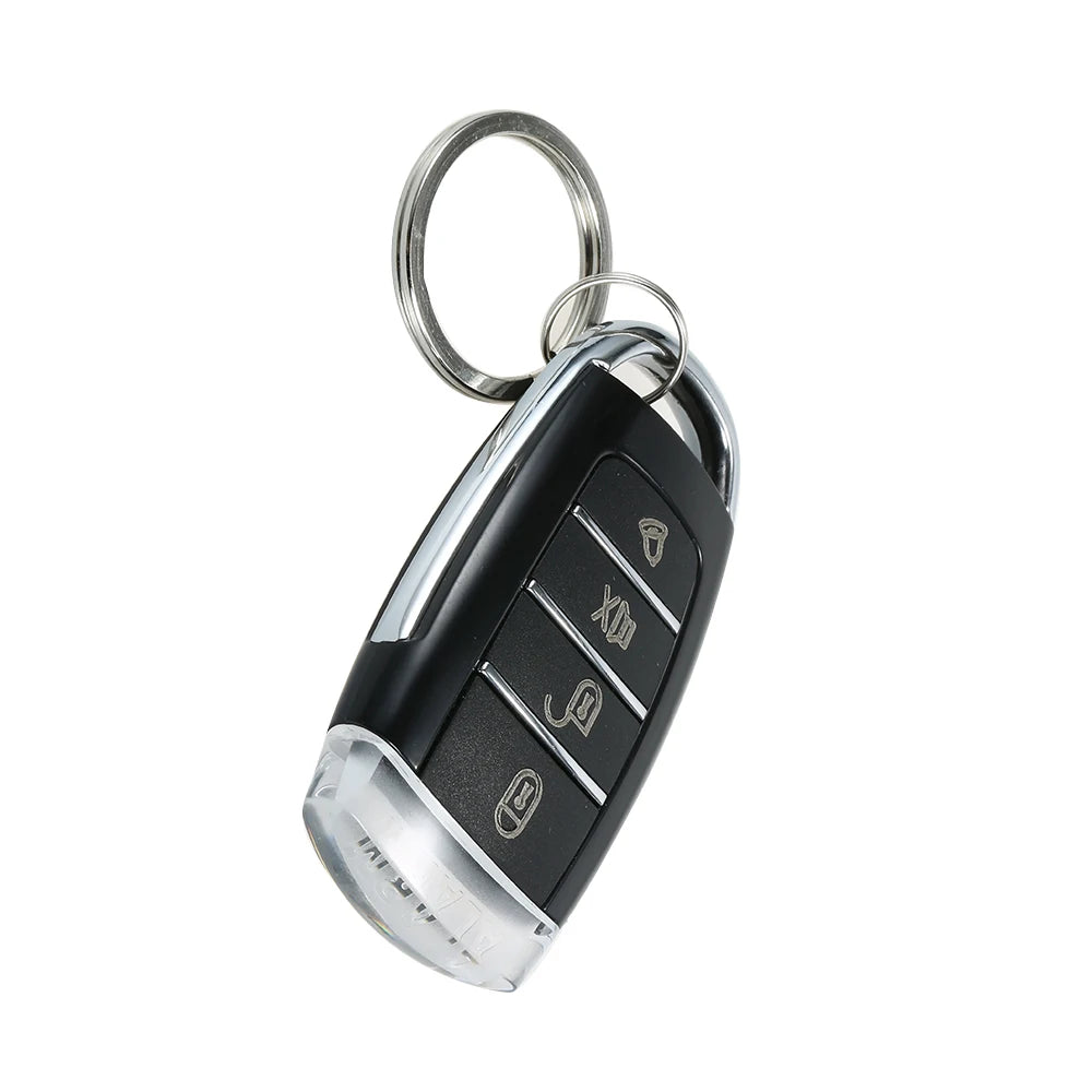 Universal Car Vehicle Security System Burglar Alarm Protection Anti-theft System 2 Remote with Siren Wiring Harness Programmable