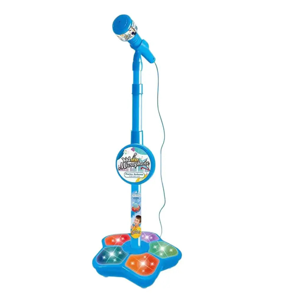 Kids Microphone with Stand Karaoke Song Music Instrument Toys Brain-Training Educational Toy Birthday Gift for Girl Boy