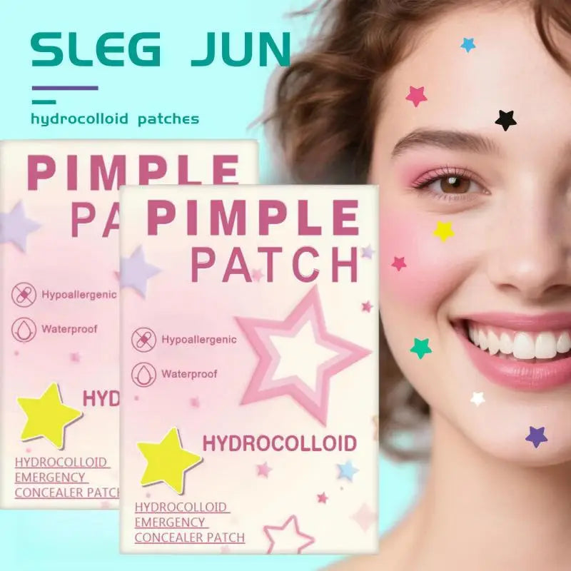 Star-Shaped Colorful Pimple Patches – 1400 Invisible Dots