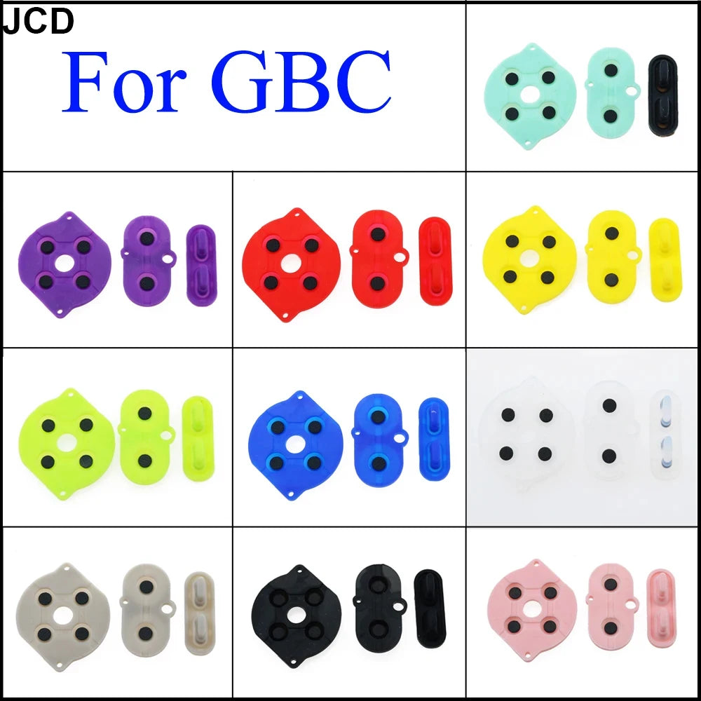 1/2/5/10set Colorful Rubber Conductive Buttons A-B D-Pad For  Game Boy Color GBC Silicone Conductive Start Select Keypad