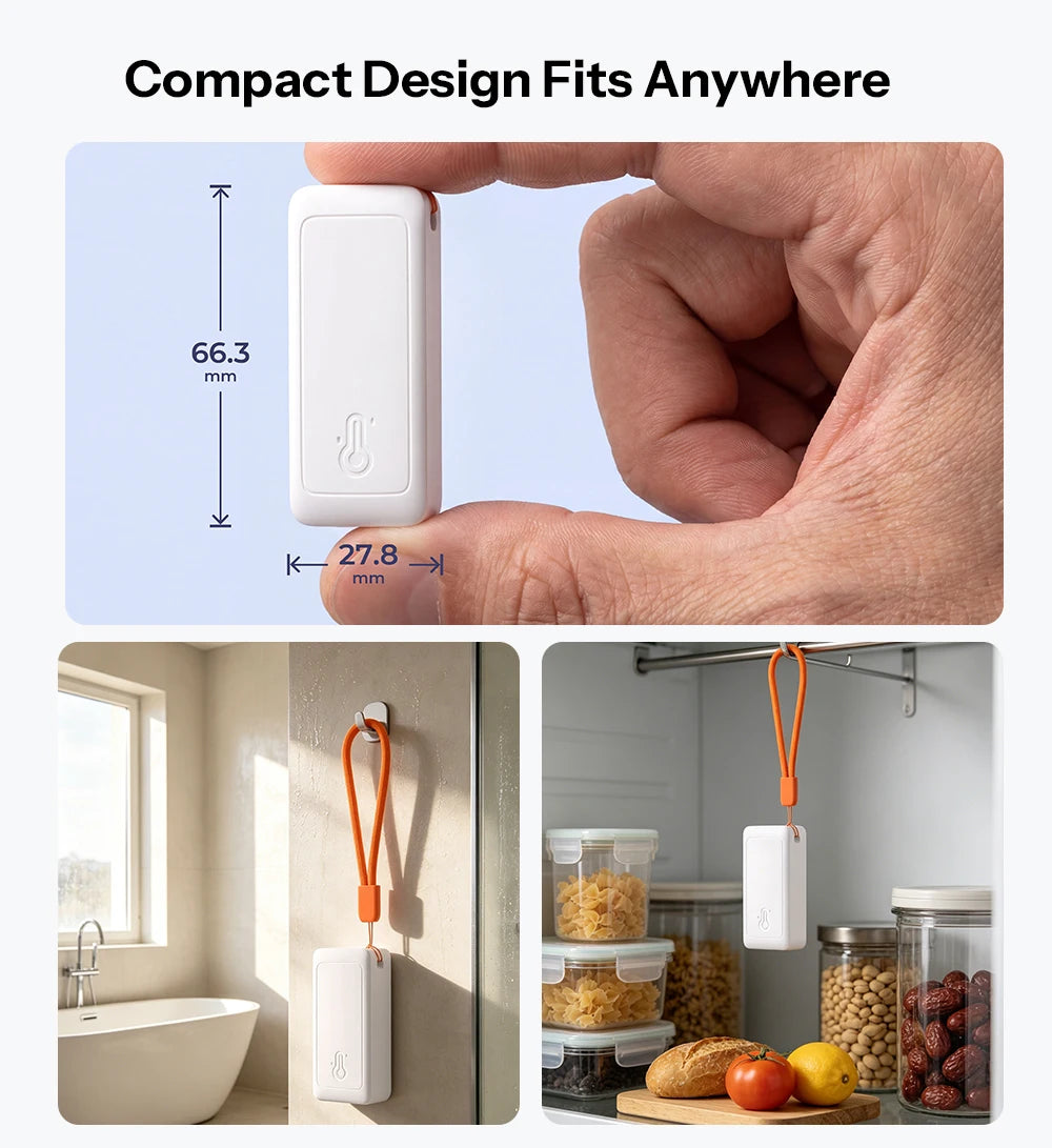 SONOFF SNZB-02B AirGuard TH Lite Zigbee Temperature Humidity Sensor,High-Accuracy Sensing, 6-Month Data Log,Long Battery Life