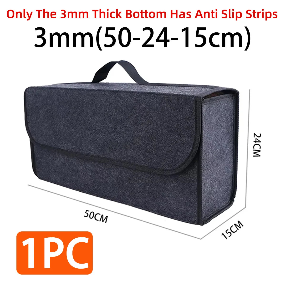 YONGRUN 1/2PCS Car Folding Storage Bag Trunk Felt Cloth Storage Bag Foldable Felt Box Portable Multifunctional Storage Bag