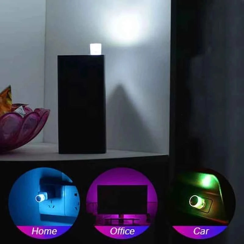 Auto LED Car Light Auto Interior Mini USB Atmosphere Light Emergency Lighting Light PC Auto Colorful Decorative Lamp Accessory