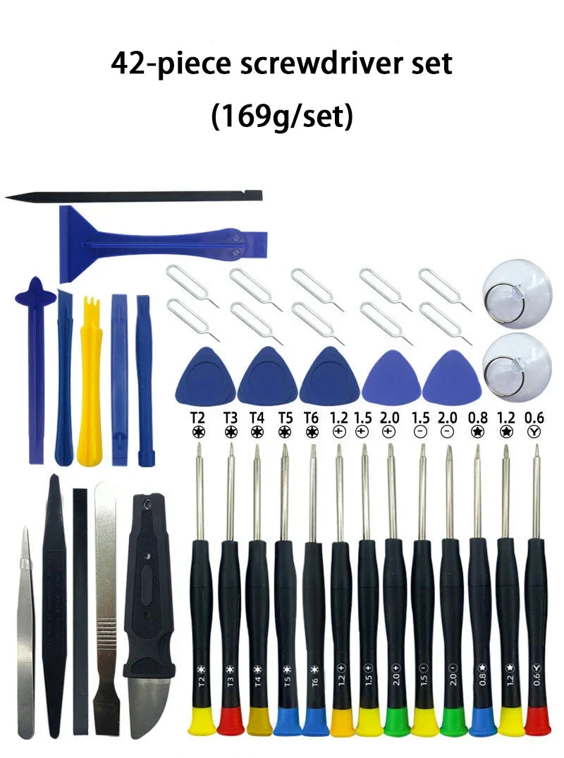 42 in 1 Mobile Phone Repair Tools Disassemble Repair Set For iPhone Screwdriver Combination Skid Multi Function Disassembly Kit