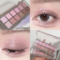 12-Color Low Saturation Matte Eyeshadow Palette Tea Apricot Earth Tones Long Lasting All-Matte Eye Makeup for Daily Use