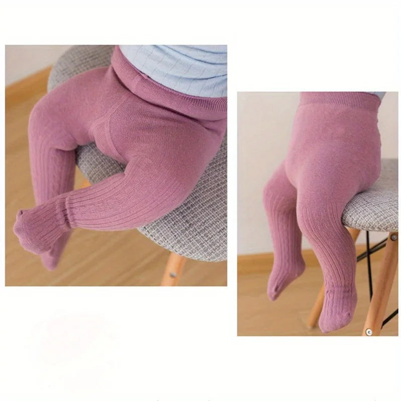 3Pcs/Set Adorable Baby Toddler Patterned Feet Pantyhose - Soft, Breathable and Comfortable Cotton Outer Children's Pantyhose