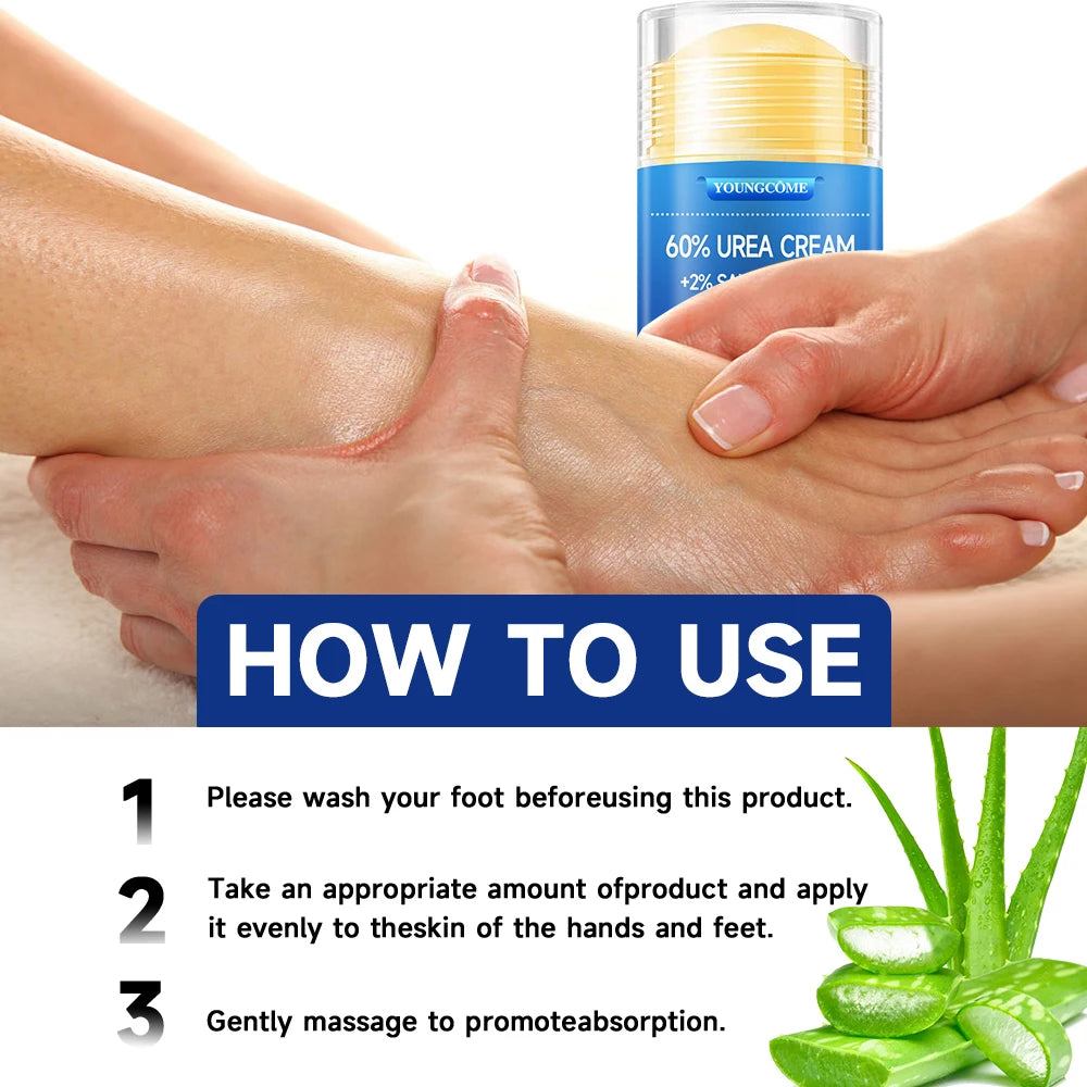 Urea Cream Percent For Feet Plus Salicylic Acid Foot Cream and Hand Cream Maximum Strength with Hyaluronic Acid,Tea Tree