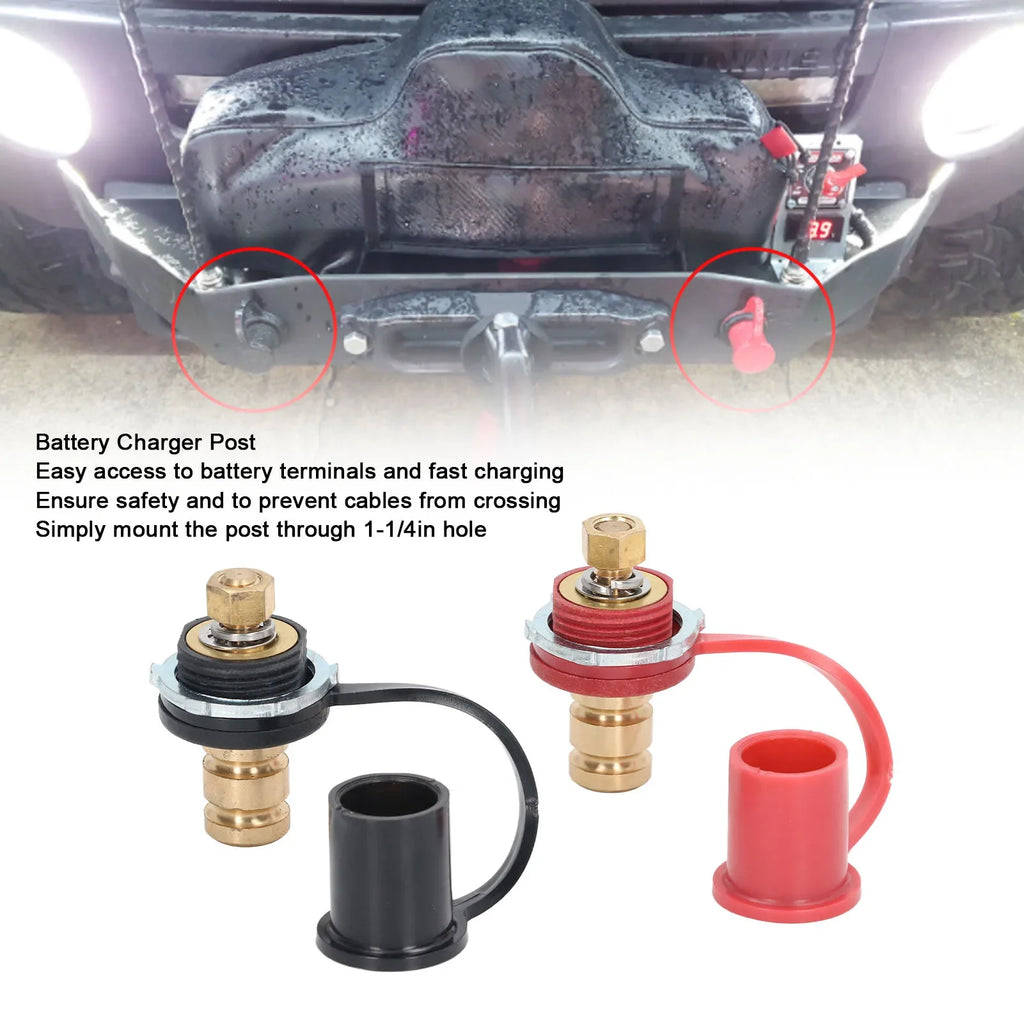 Battery  Post Kit 20mm Stud  Car RV Truck Charging Pile Jumper Terminal Black Red Battery  Terminal