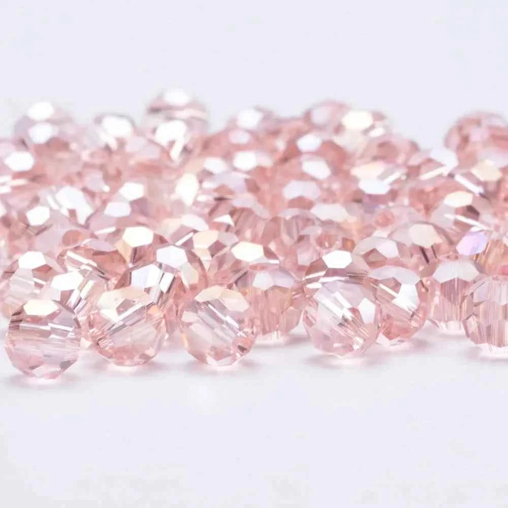 3 4 6 8mm Round Crystal Beads Faceted Colorful Glass Beads Loose Spacer Bead for Jewerly Making Needlework Bracelet Necklace DIY