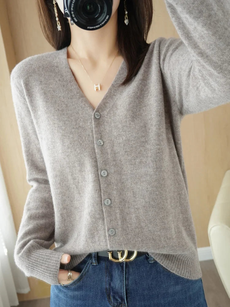 Women Cardigans 2025 Autumn Winter Single Breasted Knitwears Long Sleeve Warm Knit Cardigan Korean Fashion Spring casual Sweater