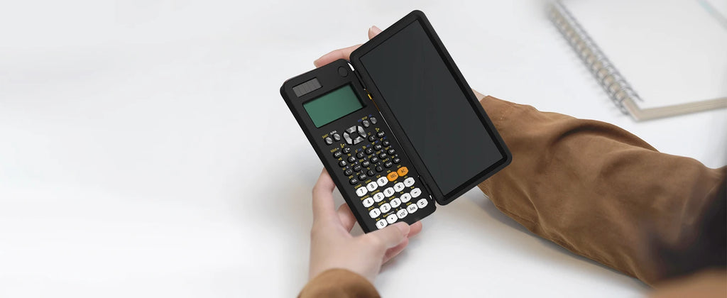 Scientific Calculators for Students 991ES Office Calculators Desktop 4-Line Display Calculator with Erasable LCD Writing Tablet