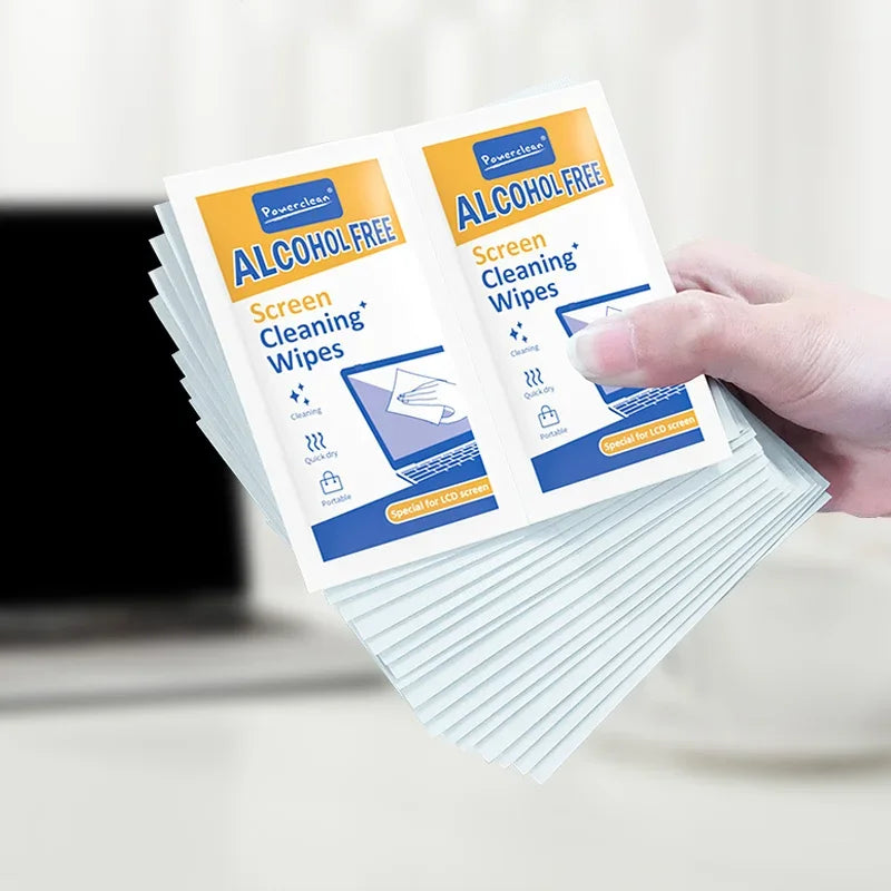 40-Pack Screen Cleaning Wipes – Wet & Dry LCD Care