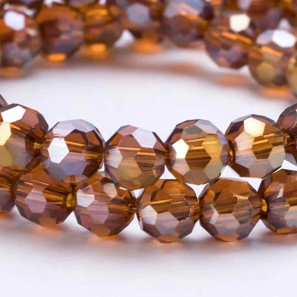 3 4 6 8mm Round Crystal Beads Faceted Colorful Glass Beads Loose Spacer Bead for Jewerly Making Needlework Bracelet Necklace DIY