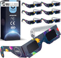 ISO Certified Eclipse Glasses, Paper Frame Solar Viewer, Safe Sun Filter for Solar Eclipse Observation, 6PCS Family Pack, Random