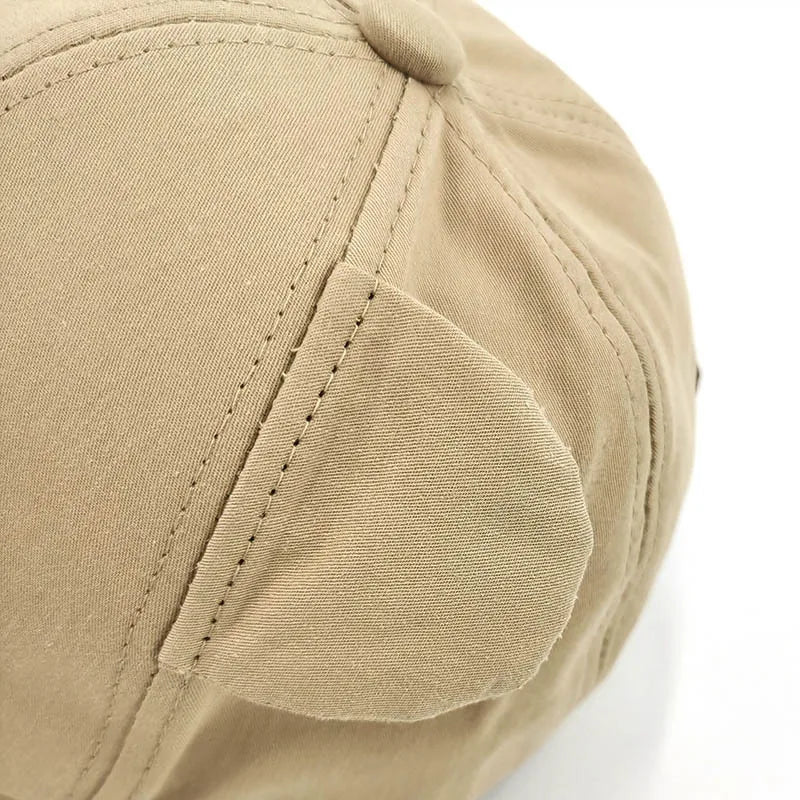 Cartoon Bear Baby Baseball Cap Cute Solid Color Toddler Sun Hat with Ears Summer Adjustable Kids Boy Girl Peaked Cap