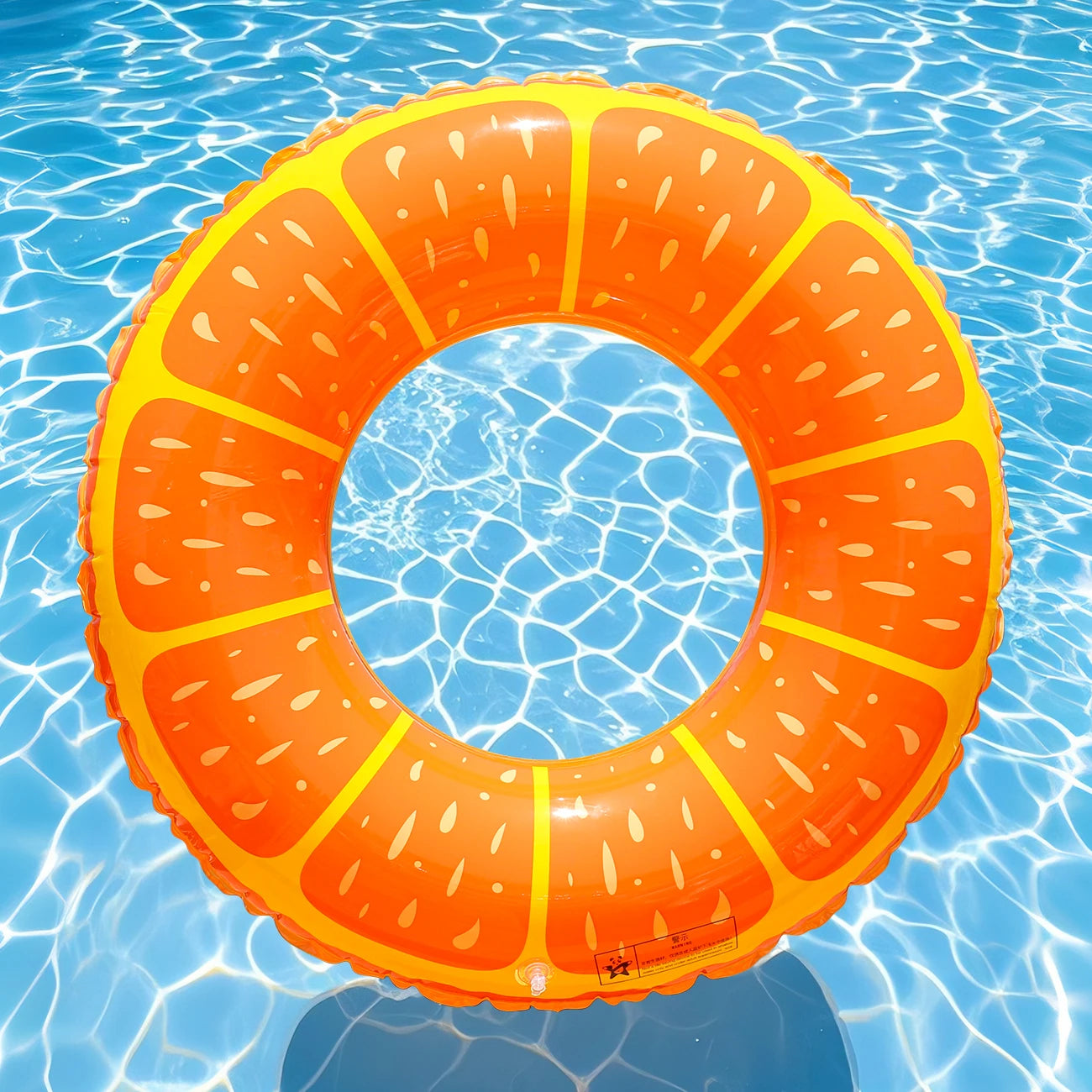 1PC Inflatable Thickened Orange-Shaped Pool Float, Summer Adult Orange Swim Ring for Beach and Pool Parties